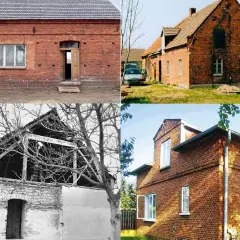 Metamorfoza starego domu: od ruiny do odnowionej ceglanej perełki. Zdjęcia pokazują przemianę.