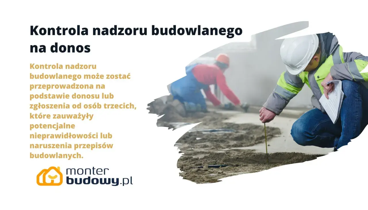 Inspektor nadzoru budowlanego sprawdza postęp prac na budowie, dokumentując swoje ustalenia.