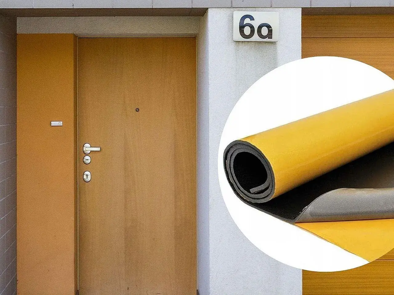 Rolka materiału samoprzylepnego, idealna, by dowiedzieć się, czym ocieplić drzwi. Zapewni ciepło i ciszę.